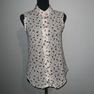 Disney LC Lauren Conrad Minnie Mouse Sleeveless Button Front Blouse Small - Picture 1 of 11