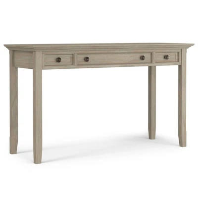 Amherst Desk - 54-Inch Wide Solid Wood Writing Desk in Distressed Grey, Trans... - Image 1 of 4