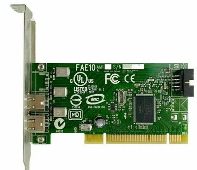 Dell 1394A Dual Port Low Profile FireWire Card J886H 0J886H - Image 1 of 4