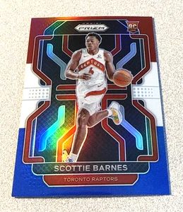 2021-22 Panini Prizm RC Red White Blue Prizm #320 Scottie Barnes Raptors - Picture 1 of 2