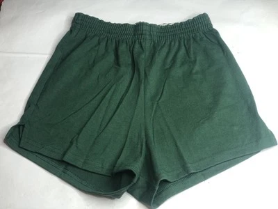 Новые без ценников новые из старых запасов винтажные шорты для тренажерного зала 90-х годов Y2K Soffe зеленый хлопок полиэстер средний размер - Изображение 1 из 4