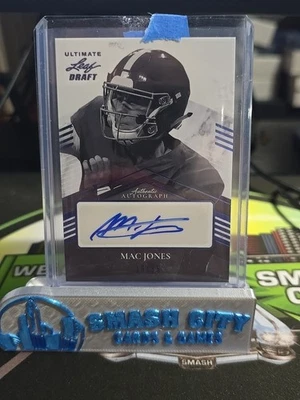 2021 Leaf Ultimate Draft Mac Jones Auto Navy #MJ1 Jersey Match! #10/35 *105* - Image 1 of 3