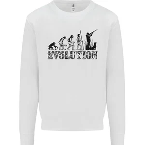 Evolution of a Hunter Funny Hunting Hunt Kids Sweatshirt Jumper - Picture 1 of 31