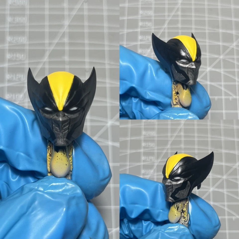 1/12彩绘终极金刚狼面具头部模型适合6英寸可动人偶 — 第 1/4 张图片