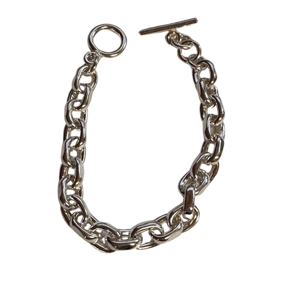 Pulsera de plata con eslabones de cadena pequeños accesorios N Foto 1 de 1