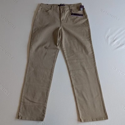 Gloria Vanderbilt Amanda Latte Stretch Jeans Sz 14 Tapered Leg Classic Rise NWT - Image 1 of 4