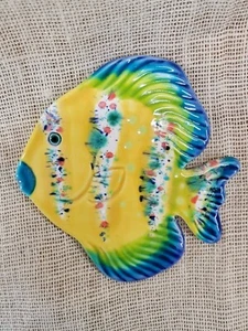 Ceramic Fish Wall Art Handmade and Painted Signed by Artist - Picture 1 of 2