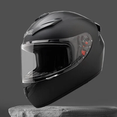 M/L/XL Matt Schwarz Integralhelm Motorradhelm Motorradhelm Sturzhelm Rollerhelm - Bild 1 von 4