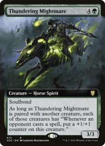 MTG Thundering Mightmare *Extended Art* | VOC Crimson Vow Commander NM Soulbond - Picture 1 of 1