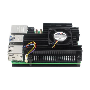 Für Raspberry Pi 5 Aluminium-Gehäuse mit temperaturgesteuertem Kühllüfter - Bild 1 von 11