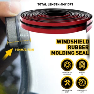 4M Car Windshield Roof Seal Noise Insulation Rubber Strip Sticker Accessories US - Picture 1 of 12