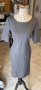NWT Banana Republic Women's Gray Shimmer Holiday Sheath Dress Size 10 $120 - Picture 1 of 8