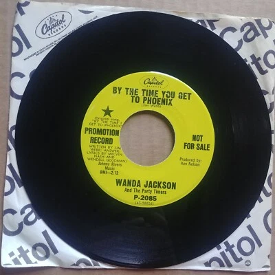 WANDA JACKSON By The Time You Get To Phoenix 45 7" COUNTRY Vinyl Record PROMO Foto 1 de 2