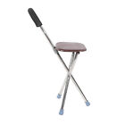 (Brown)Cane Stable Light Weight Safe Convenient Folding Cane Stool For
