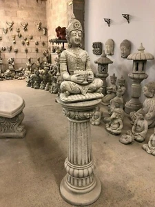 Buddha Statue & Plinth,Home & Garden,Large stone column and stone buddha ornamen - Picture 1 of 15