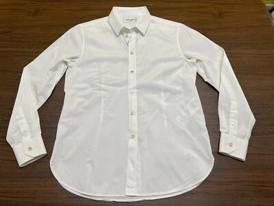 Camisa Uniforme Saint Laurent Blanca Abotonada Algodón Manga Larga - Talla F42 - YSL Foto 1 de 4