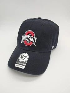Gorra marca Ohio State Buckeyes '47 con correa NCAA negra limpieza ajustable - Imagen 1 de 6
