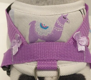 Softgeschirr  Brustgeschirr Hundegeschirr  Welpen lila Lama Schleife Hunde S - Imagen 1 de 5
