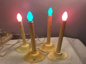 Vintage Christmas window lights single candle set of 4 CH1977 - Picture 1 of 4