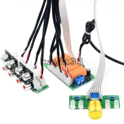 4-way RCA Audio Input Signal Selector Switching Rotary switching for Amplifiers - Image 1 of 4