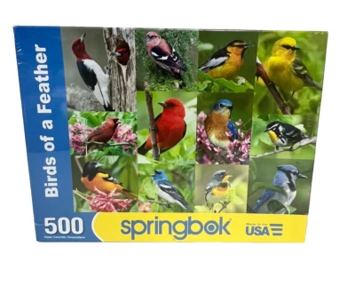 New Springbok 500 Piece Jigsaw Puzzle "Birds of a Feather" Sealed Made In USA - Image 1 of 4