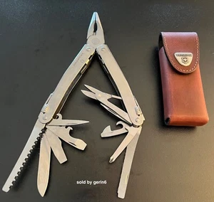 Victorinox Swiss Army Knife, Swisstool With Brown Pouch 3.0224.L New In Box - Picture 1 of 8