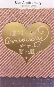 Hallmark OUR ANNIVERSARY Card for MY PARTNER/ SIGNIFICANT OTHER 6 choices 46P - Picture 1 of 16