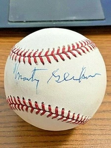 MARTY GLICKMAN SIGNED AUTOGRAPHED ONL BASEBALL! Knicks, Giants, Jets broadcaster - Picture 1 of 2