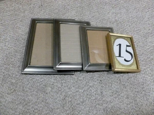 NEW CHARMING 4 ASSORTED VARIOUS SIZE( SILVER/GOLD) PICTURE FRAMES W/ GLASS 7985 - Picture 1 of 3