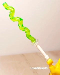 New LEGO Wizard Wand MAGIC Spell WHITE Good Witch Gear Trans Bright Green Power - Picture 1 of 1