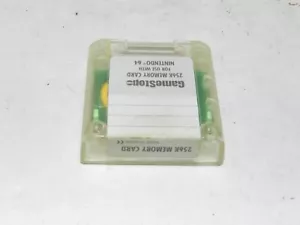 CLEAR Gamestop 256K MEMORY CARD FOR NINTENDO 64 N64 Controller Console Tested - Picture 1 of 2