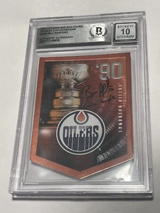 Bill Ranford Signed 1990 Oilers Stanley Cup Champs Card IP Slabbed Beckett BAS a - Picture 1 of 3