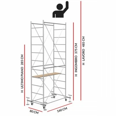 Trabattello FAST livellante Altezza lavoro 4,85 metri - Immagine 1 di 4