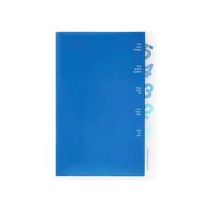 Midori MD A4 5 Pocket Clear Folder | Blue - Picture 1 of 10