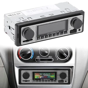 OLED Double Knob Car Stereo Audio FM Receiver MP3 Digital Radio Player Bluetooth - Picture 1 of 8