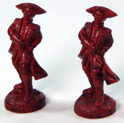 PIRATES OF THE CARIBBEAN CHESS 2 RED KNIGHTS REPLACEMENT WORLDS END DISNEY 2007 - Image 1 of 2