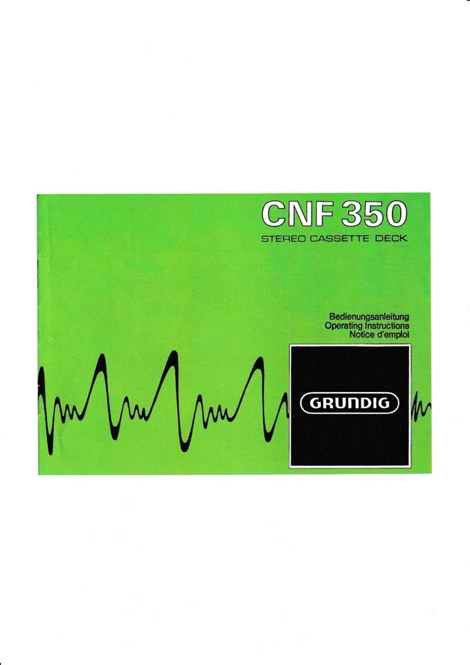 Instrucciones de funcionamiento para Grundig CNF 350 Foto 1 de 1