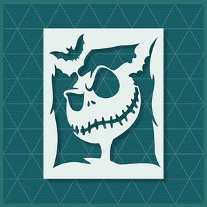 Stencil Jack Nightmare Before Christmas - Halloween, cinema, cultura pop, arte - Foto 1 di 5