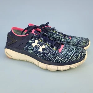 Under Armour Speedform Charged Sneakers Blue Pink Women's Size 10 1278058-470 - Picture 1 of 7