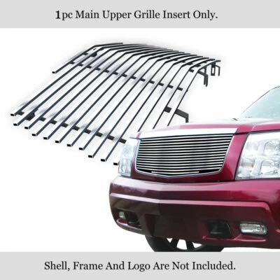 Fits 2002-2006 Cadillac Escalade/EXT/ESV Upper Stainless Silver Billet Grille - Image 1 of 4