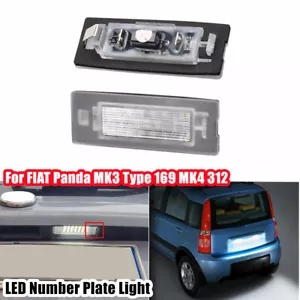 LED License Plate Light For Fiat Panda Mk3(Type 169)2003-2012 Mk4(Type 312/319) - Picture 1 of 11