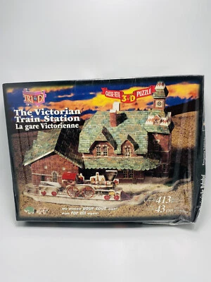 Vintage 1997 Supertek 3D Puzzle The Victorian Train Station MB - Image 1 of 4