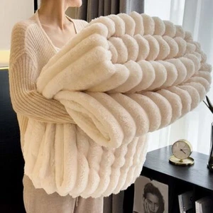 Cotton Warm Blanket Spandex Conditioning Quilt New Throw Blanket Home Office - Picture 1 of 15