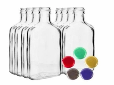 GLASS Bottles 100ml, 200ml - Choice Color Screw Caps Home Brew Fast P&P UK - Image 1 of 4