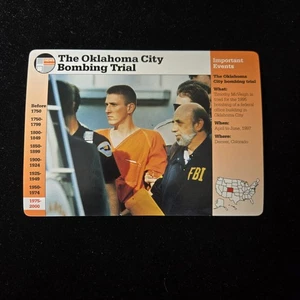 Oklahoma City Bombing Timothy McVeigh Grolier Story of America History Card 1997 - Picture 1 of 2