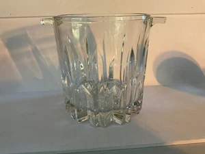 Vintage Made in Italy Eiskübel mit Kristallschliff und Glasgriff - Bild 1 von 5