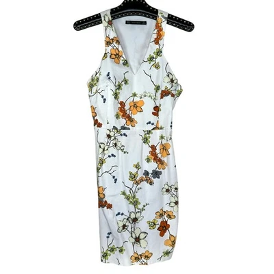 Zara Floral Print Sleeveless Mini Sheath Dress Small - Image 1 of 4