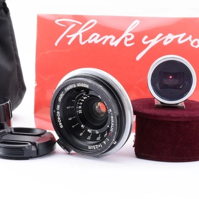 RARE! Nikon W-Nikkor c 2.5cm 25mm f/4 f/4.0 Lens + finder From JAPAN  #230511 - Image 1 of 4