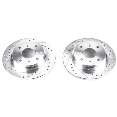 PowerStop Evolution Drilled Slotted Rotors Pair Rear For Acura Legend - Image 1 of 3