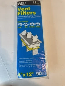 Floor Air Vent Register Dust Filters Electrostatic 12 Count New  - Picture 1 of 6